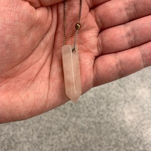 Alex and Ani Rose Quartz Gemstone GOLD Adjustable Necklace 💎